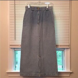 Vintage 90’s -Pasta Brand-Jean Denim Modest Maxi Skirt